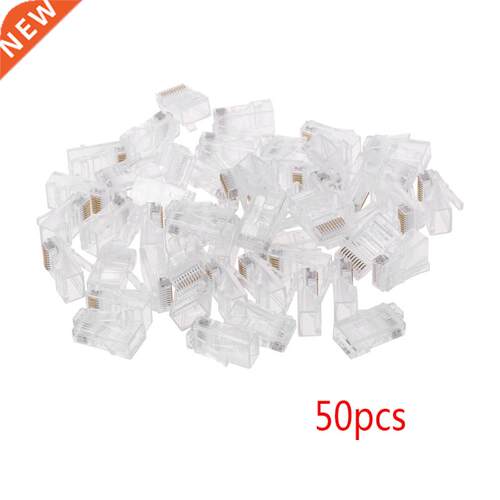 50 Pcs/Pack Stranded 10P10C Network Cable Connector RJ48 Cry
