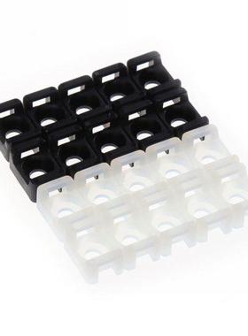 100PCs White Black 4.6mm Cable Tie Mount Wire Buddle Saddle