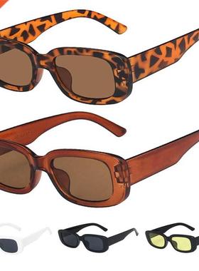 Retro rendy Square Sunglasses Cycling Glasses Women Leopard