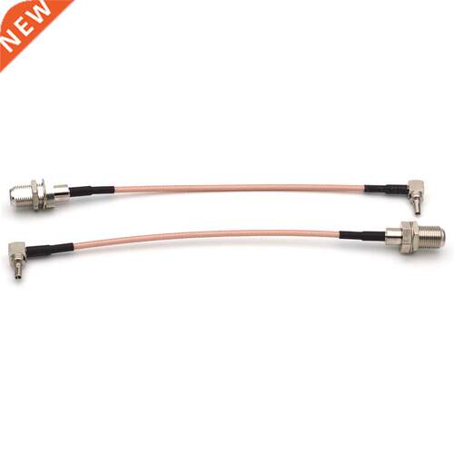 10 Pieces RF Connector F to CRC9 Cable F Female to CRC9 Righ