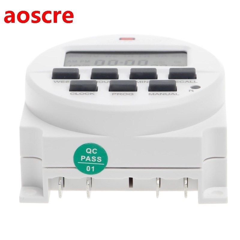 15.98 Inch LCD Digital Timer 220V AC 7 Days Programmable Tim