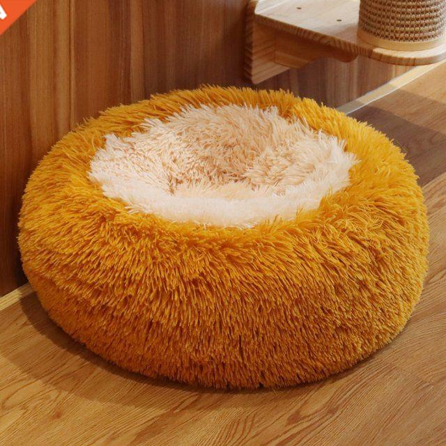 Soft Plush Pet Cat Dog Bed Fluffy Cat Sofa Warmer Winter Sle