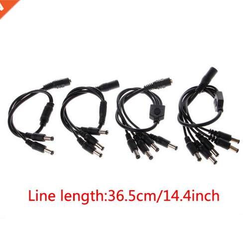1 Female to 2/3/4/5 Male Plug 5.5x2.1mm Port 12V DC Power A