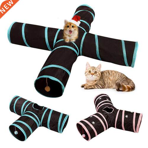 Foldable Pet  Tunnel Playground Toys Indoor 2/3/4 Holes P