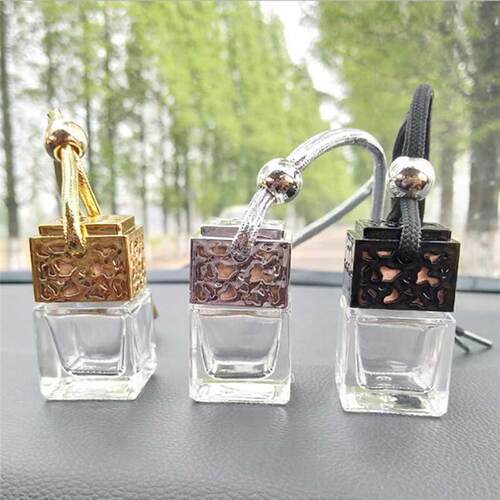 Car Hanging Air Freshener Diffuser Fragrance Clear Glass Emp