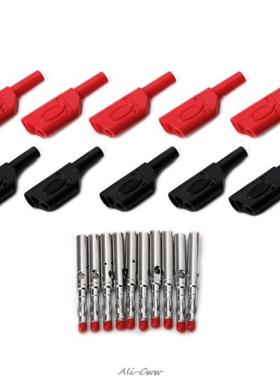 10 Sets m Male Retractable Sheath Stackable Banana Plug W