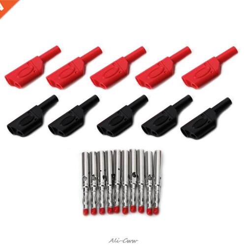 10 Sets m Male Retractable Sheath Stackable Banana Plug W