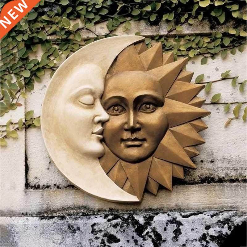 Sun and Moon Wall Sculpture Celestial Icons of Astronomy Gar