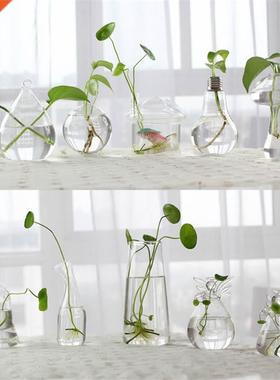 Desk Glass Flower Vase Terrarium Fish Tank Aquarium Containe