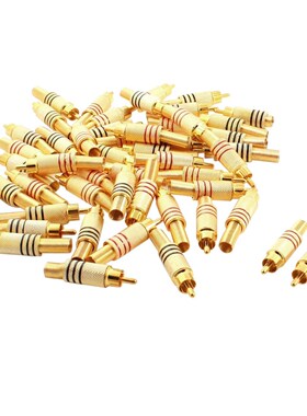 Adapter connector spring crimp RCA AV plug 25 pair