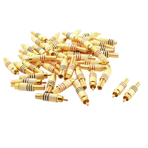 Adapter connector spring crimp RCA AV plug 25 pair