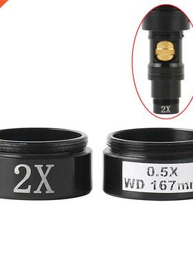 0.5X 2.0X Glass Barlow Auxiliary Objective Lens Video Micros
