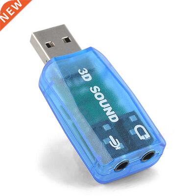 USB to .5mm Mic Jack Stereo Headset D Sound Card PC
