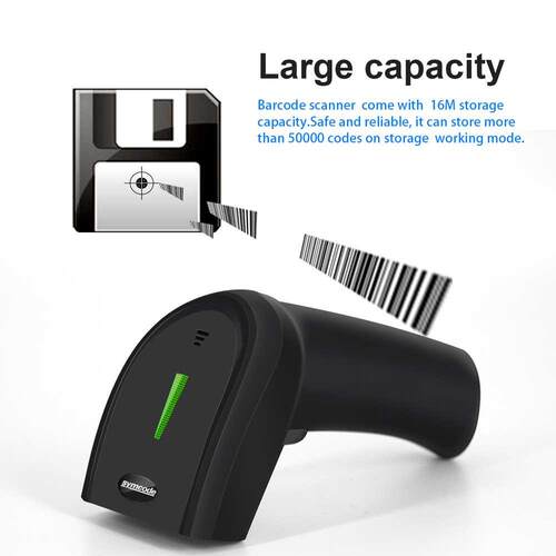 2D Wireless Barcode Scanner,0-100 meters Transfer Distance,