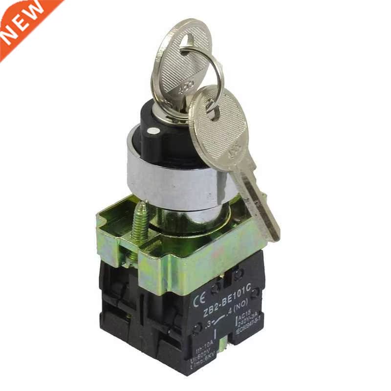 22mm Locking 2 NO Three 3-Position Keylock Selector Select S