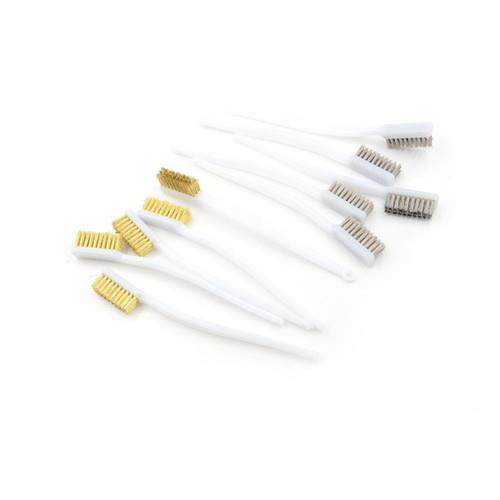 5 PCS 6.9-inch White Plaic Handle Brass Brile Wire Brush