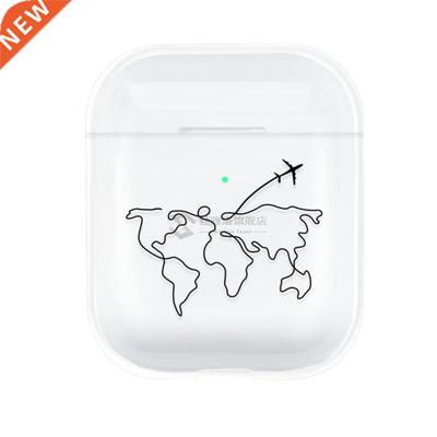 Earphone Case for Airpods 1 2 Cute Transparent Cartoon Wirel