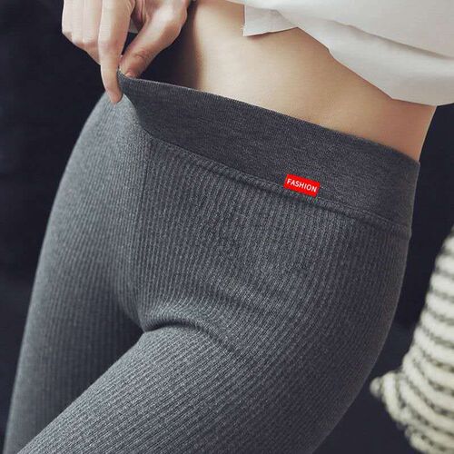2021 High Waist Autumn Winter Warm Women's Pants Cotton