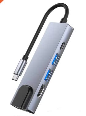 5 In 1 USB Type C Hub Adapter USB-C To HDTV+USB3.0+PD Adapte
