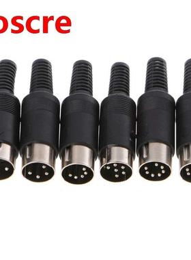 1Pc Male DIN Plug Socket Connector /4/5/6/7/8 PIN Chassis C