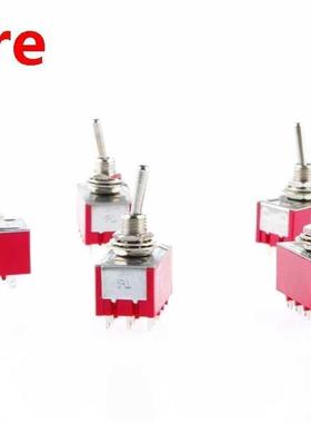 10pcs Toggle switch MTS-402 Red On-On 2 Position 4PDT AC 250