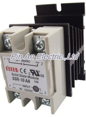 Single Phase Solid State Relay SSR-10AA 10A AC-AC 8-250V 24-