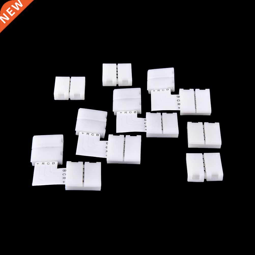 10Pcs/lot Wterproof 10mm 4 Pin L Shpe LED Connector 适用于
