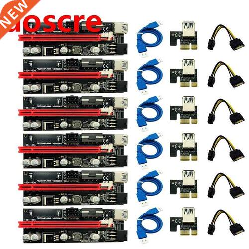 6Pcs Newest Ver009 Usb 3.0 Pc-E Rser Ver 009S Express 1X 4