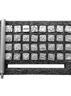 32pcs Leather Printing Punch Tools Handmade DIY Embossing Ca