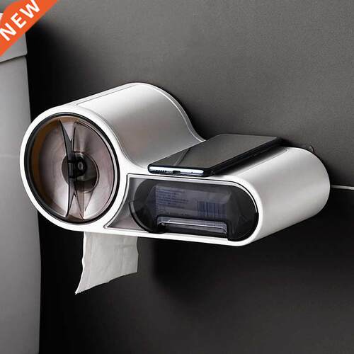 Multifunctional Toilet Paper Holder Rack Waterproof Wall-Mou