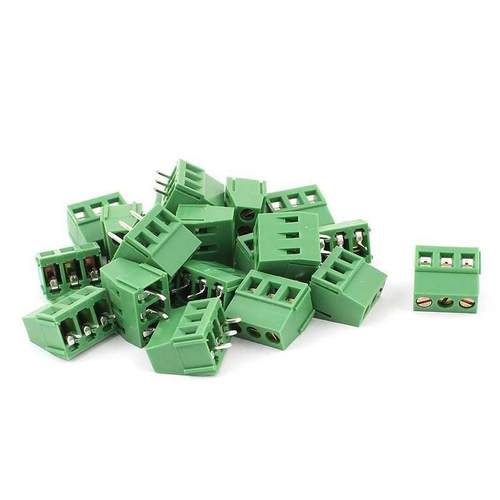 20 Pcs 3 Terminals 5.08mm Pitch PC Mount Screw Terminal lo