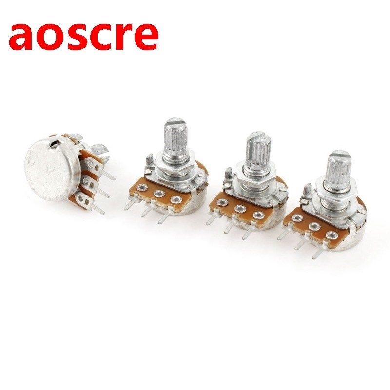 D0135 10pcs Dual Stereo Potentiometer Pot B50K 50K Ohm R Lin