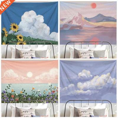 Oil Painting Tapestry Dorm Room Wall Decor View Hanging Deco