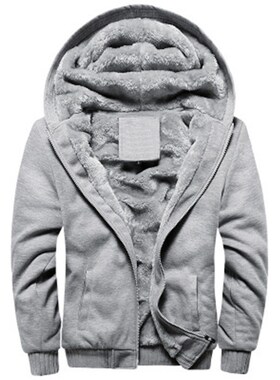 Black Hoodies Men 2021 Winter Jacket Fashion Thick Men's