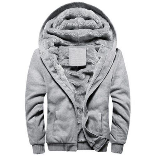 Black Hoodies Men 2021 Winter Jacket Fashion Thick Men's