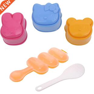 Rice Ball Mould Shaker with Rice Paddle Sushi Roll Maker Kit