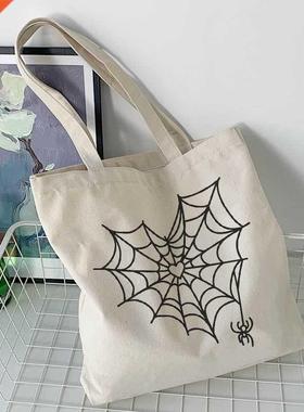 Dark Harajuku canvas bag shoppng bag fun casual cartoon pr