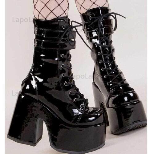 LapoLaka 2021 Modern Woman Shoes Square Heel Round Toe Ankle