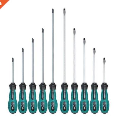 10pcs Screwdrivers Set 75-200mm PP Chromium Vanadium Alloy M