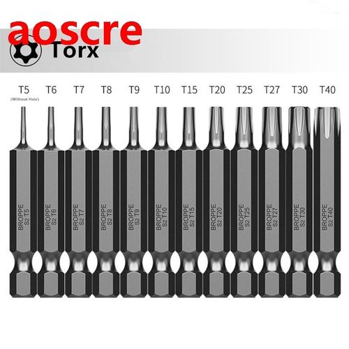 BROPPE 10Pcs Magnetic Torx Screwdriver Bits T5/T6/T7/T8/T9/T