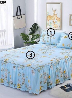 Bed skirt pillowcase 3 woolly Bedsheet Bedding set Bedspread