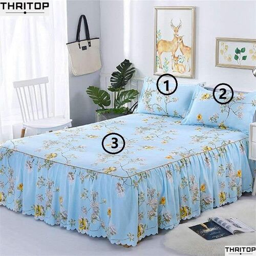 Bed skirt pillowcase 3 woolly Bedsheet Bedding set Bedspread
