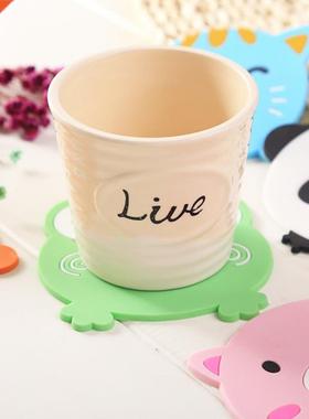 1Pcs Cartoon Animal Shape Silicone Coaster Coffee Table Cup