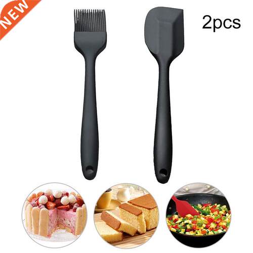 2pcs Silicone Baking Bakeware Bread Cook Brushes Spatula Pas