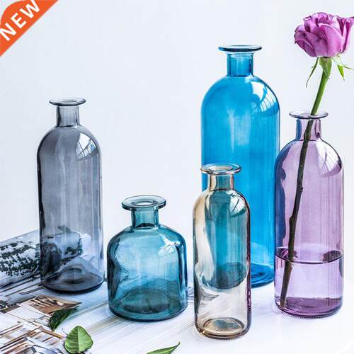 Glass Vase Dried Flowers Nordic Ins Style Glass Transparent