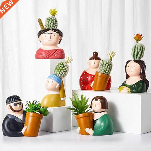 Cartoon Succulent Plant Pot Cactus Plant Flower Pot Containe