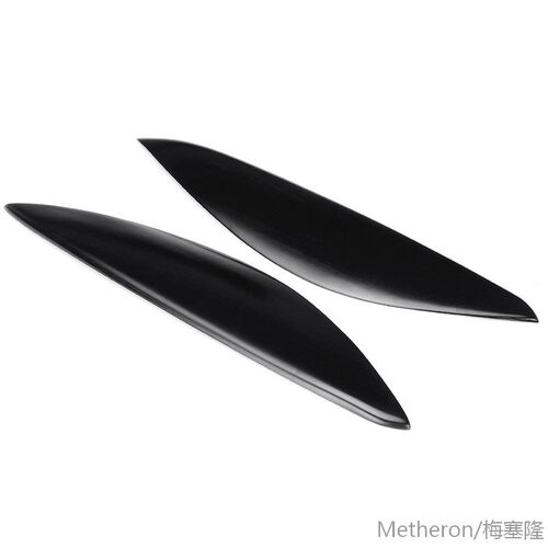 2Pcs Car Headlight Eyebrow Cover Trim Fiberglass Head Light