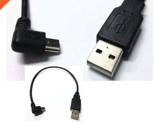 USB MINI 5Pin 5P Rig angle Male to USB 2.0 A male plug Ca
