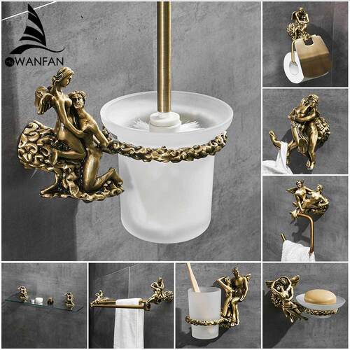 Romantic Series Bronze Bathroom Toilet Paper Holder Wall Mo