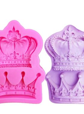 M0761 Royal crown silicone fandont mold Silica gel moulds cr